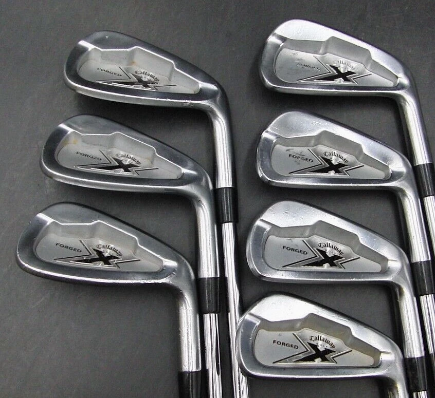 Set Of 7 X Callaway X Forged Irons 4-PW Stiff Steel Shafts Mixed Grips - Image 2