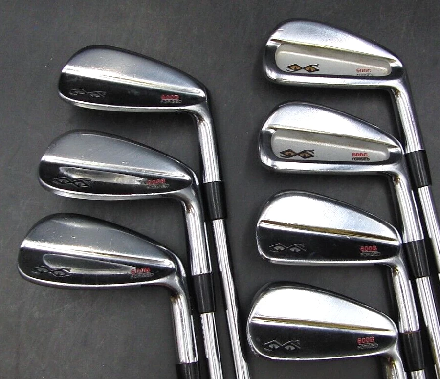 Set Of 7 X Snake Eyes 600C Forged Irons 4-PW Stiff Steel Shafts Lamkin Grips - Image 3