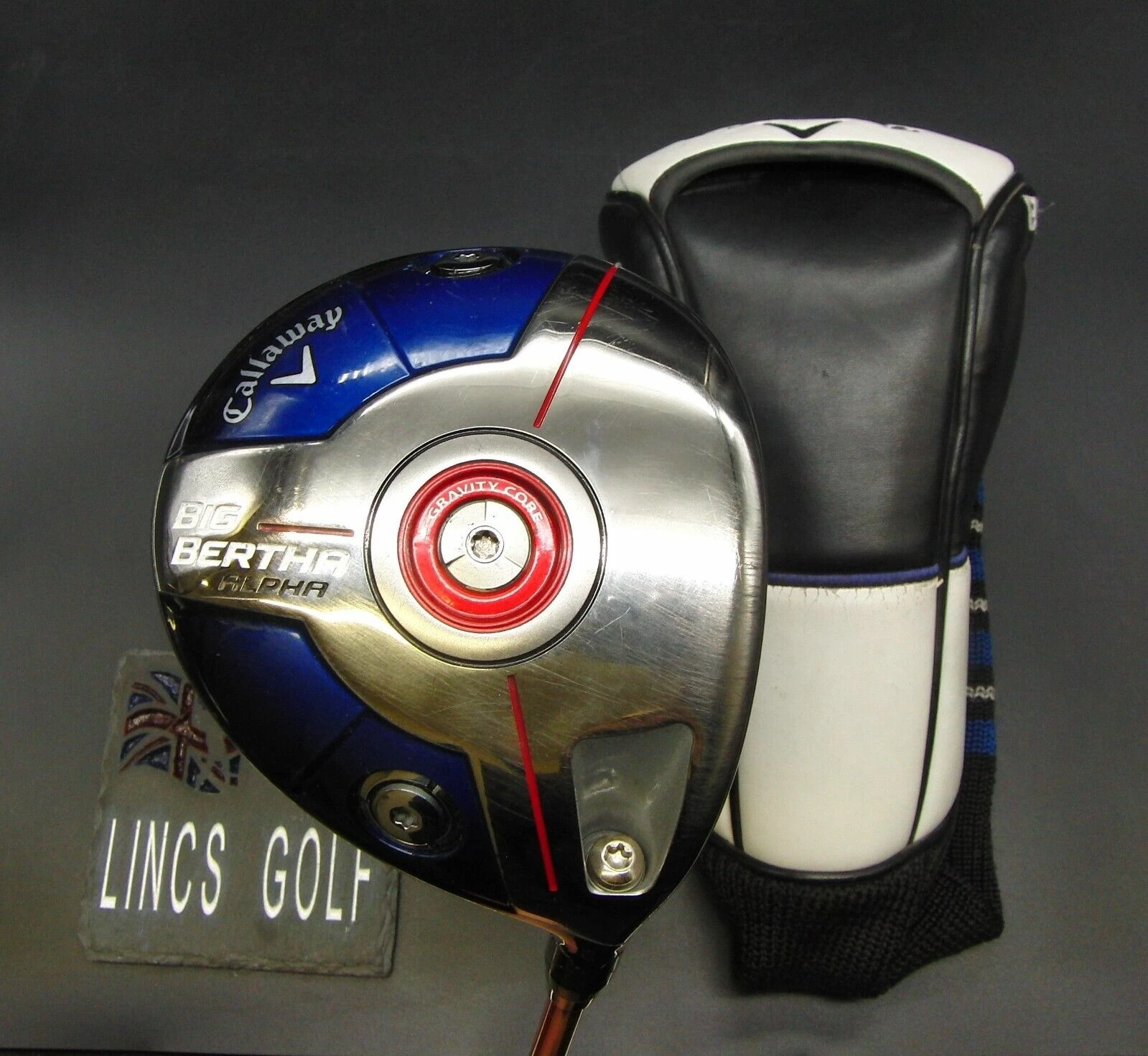 Callaway Big Bertha Alpha 9.0° Driver Stiff Graphite Shaft Golf Pride Grip + HC