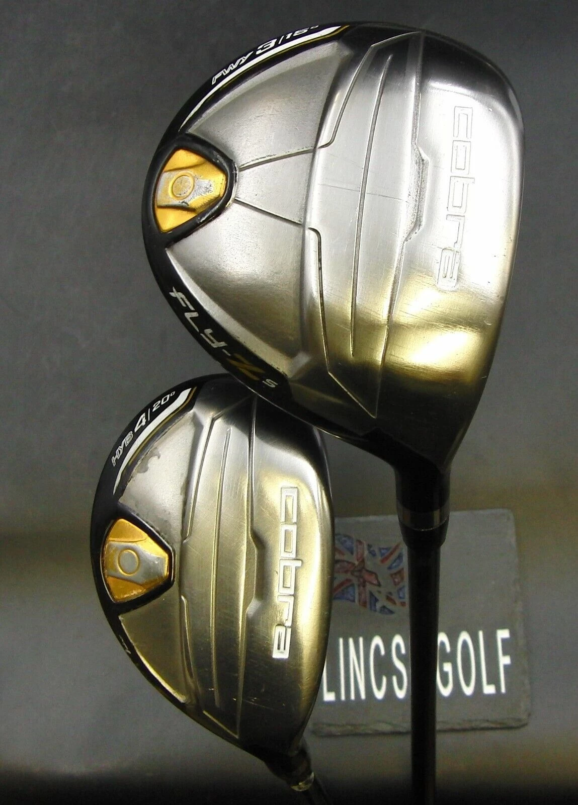 Set Of 2 Cobra Fly-Z 15° 3 Wood & 20° 4 Hybrid Regular Graphite Shafts